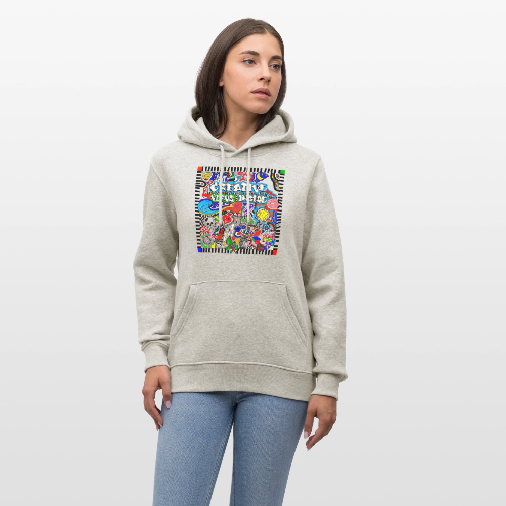 Unisex Bio-Hoodie mit CREATIVE VIRUS INSIDE PRINT - Beige meliert