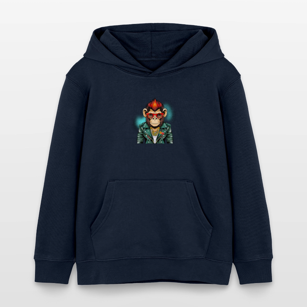 MNJS KIDS Bio-Hoodie mit MONKEY PRINT - Navy