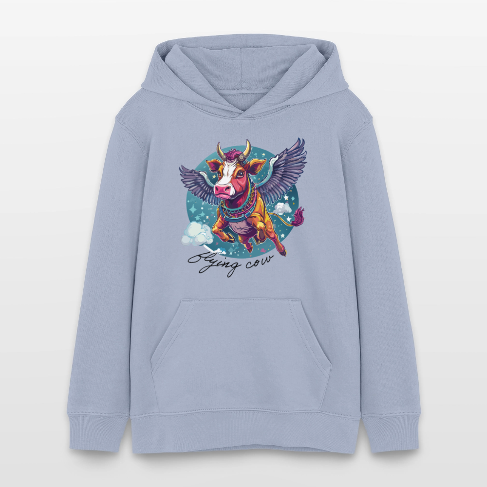 MNJS TEENS Bio-Hoodie mit FLYING COW PRINT - Lavendel-Violett