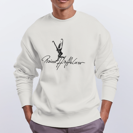 Unisex Oversize Bio Pullover mit TUSCHEWEIBCHEN PRINT - OFF WHITE
