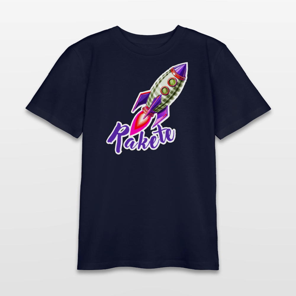 MNJS TEENS Bio T-Shirt mit RAKETE PRINT - Navy