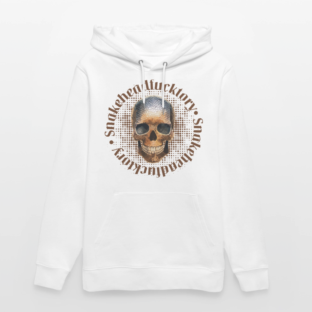 Unisex Hoodie mit SNAKEHEAD SKULL PRINT - Weiß