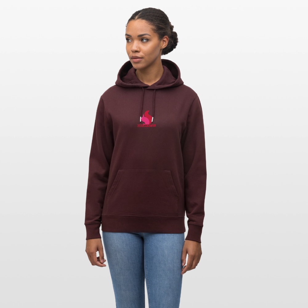 Unisex Bio-Hoodie mit OACHKATZL PRINT - Maroon