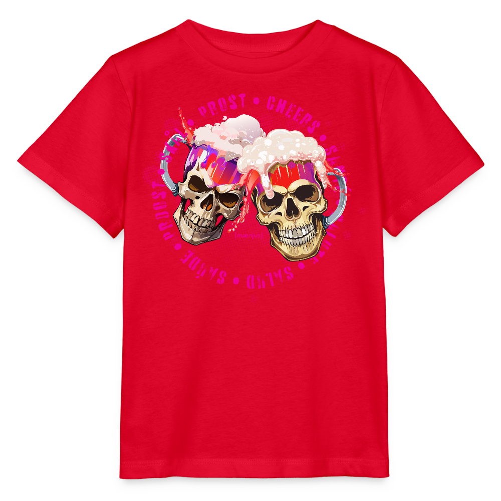 MNJS KIDS Bio T-Shirt mit OKOTBERFEST EDITION GIRLS PRINT - Rot
