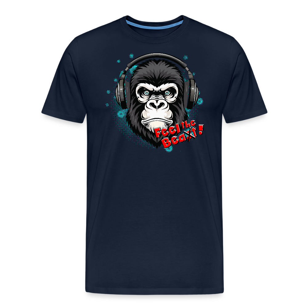 Männer Premium T-Shirt mit FEEL THE BEA(S)T PRINT - Navy