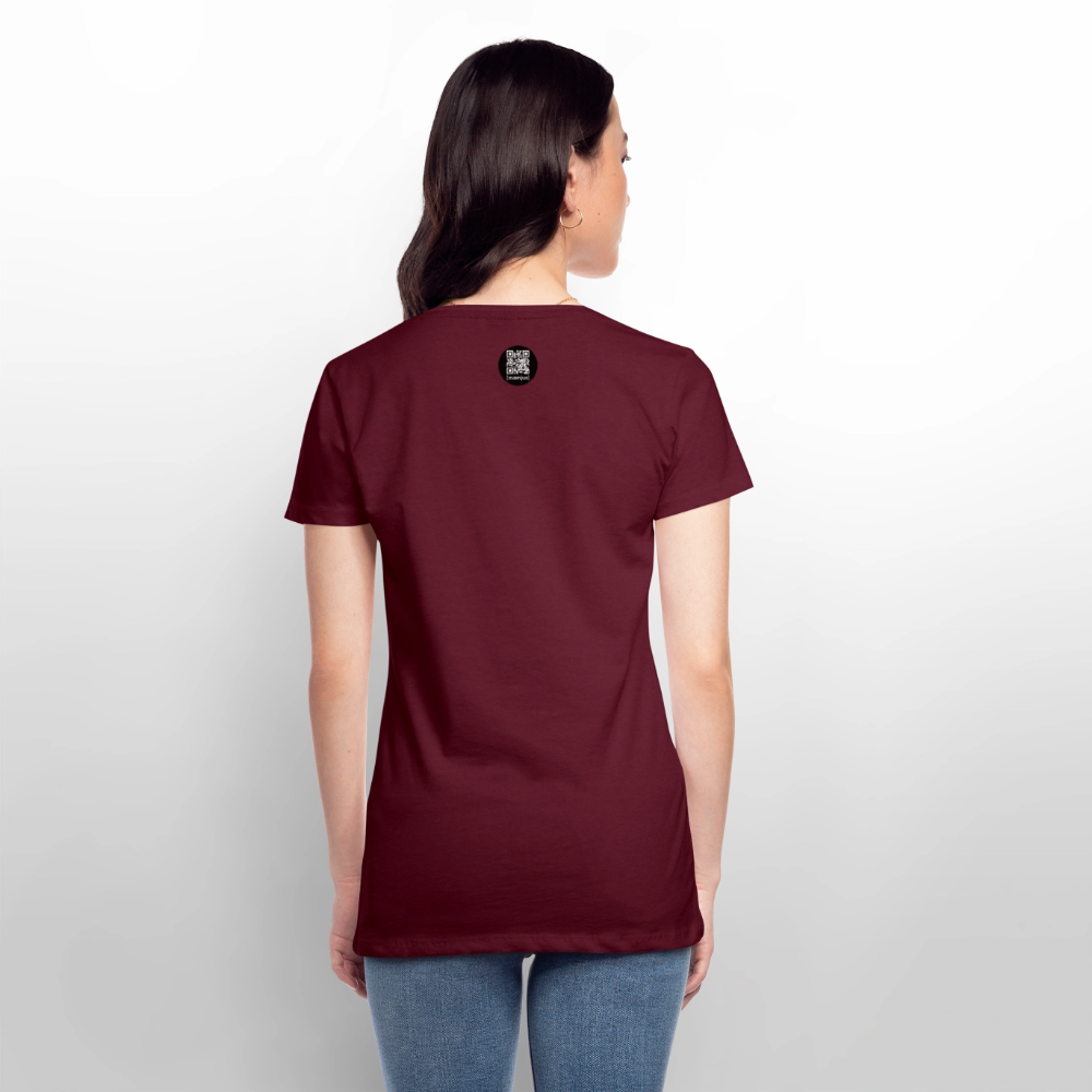 Frauen Premium T-Shirt mit OKTOBERFEST SKULL GIRL PRINT - Burgunderrot