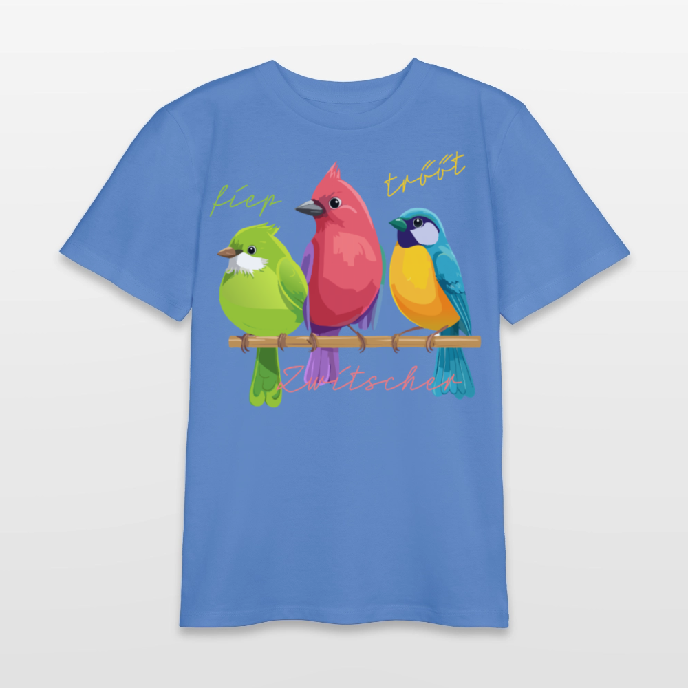 MNJS TEENS Bio T-Shirt mit ZWITSCHERGÄNG PRINT - Blau