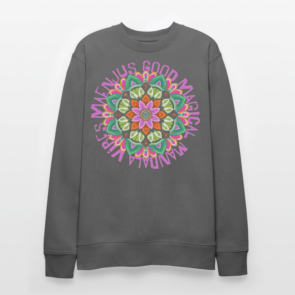 Unisex Bio-Sweatshirt mit MANDALA VIBES PRINT - Anthrazit
