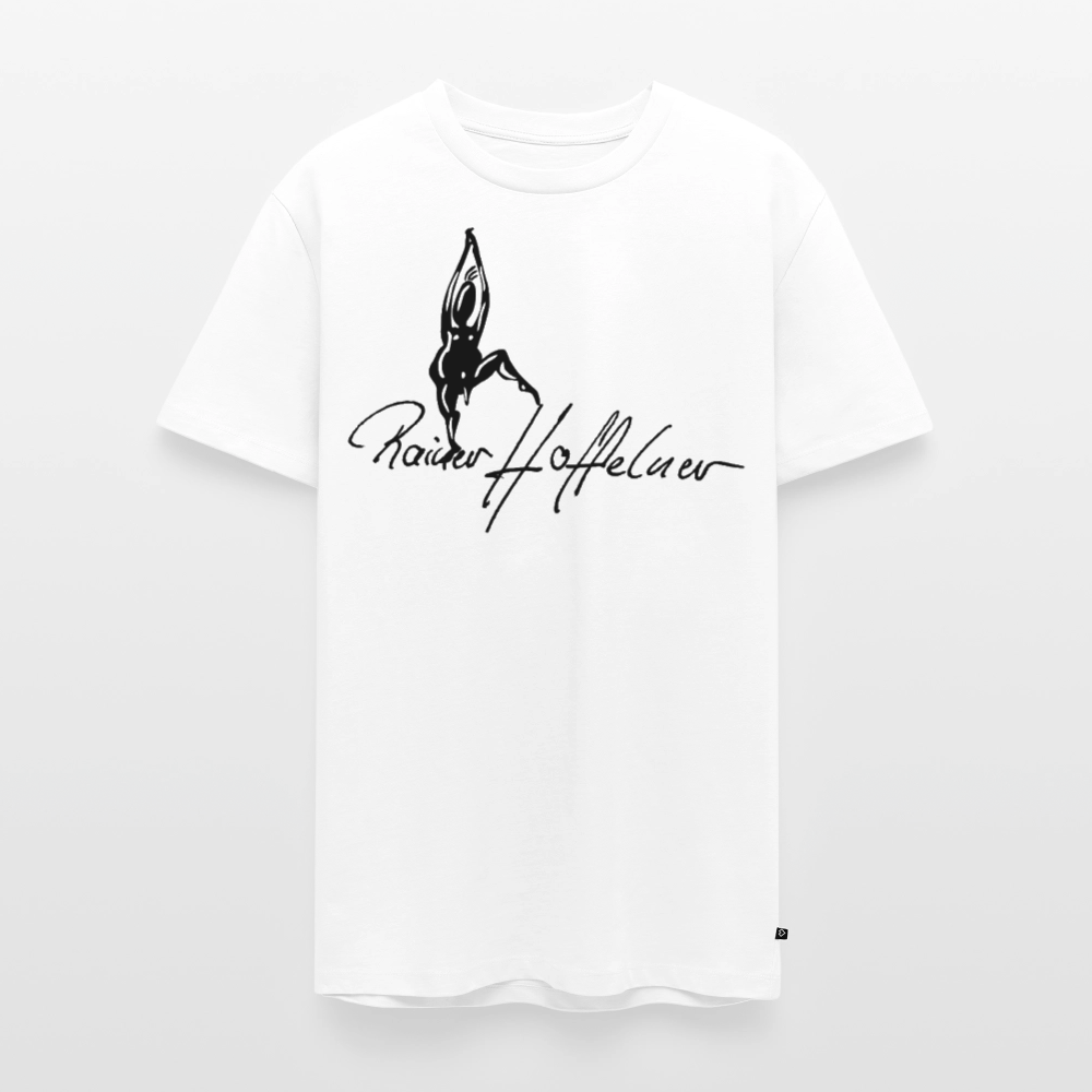 Männer Premium T-Shirt mit TUSCHEMÄNNCHEN PRINT - Weiß