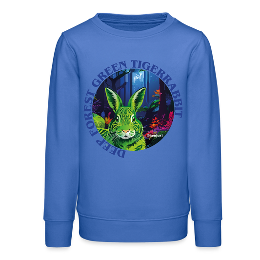 MNJS TEENS Bio Sweatshirt mit DEEP FOREST GREEN TIGERRABBIT PRINT - carolina Blue