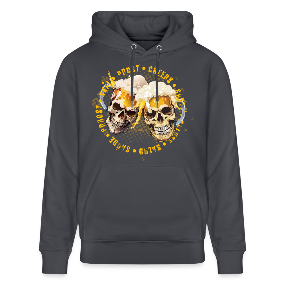 Unisex Bio-Hoodie mit OKTOBERFEST SKULL BOY PRINT - Indigoblau