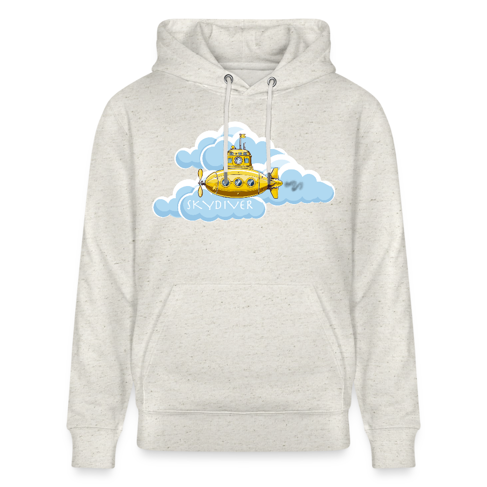 Unisex Bio-Hoodie mit SKYDIVER PRINT - Beige meliert