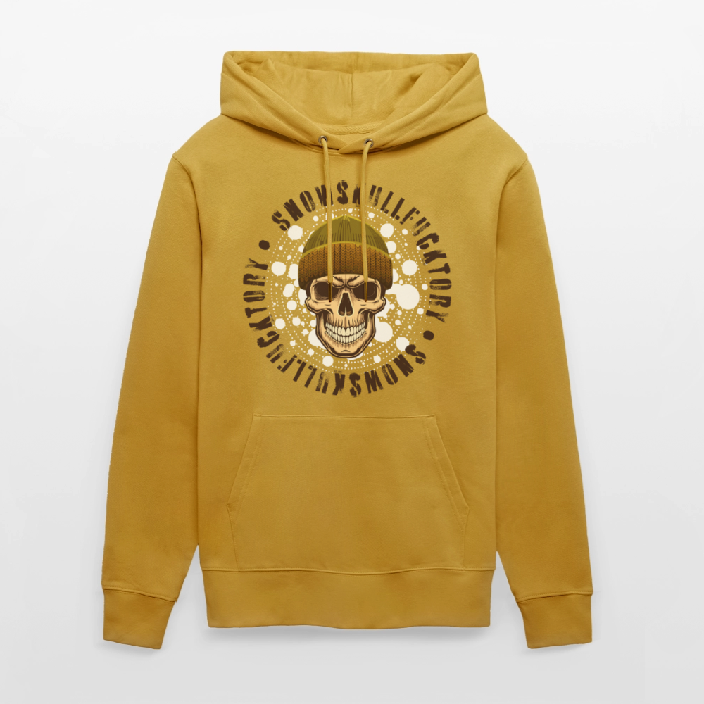 Unisex Hoodie mit SNOWSKULL PRINT - Ocker