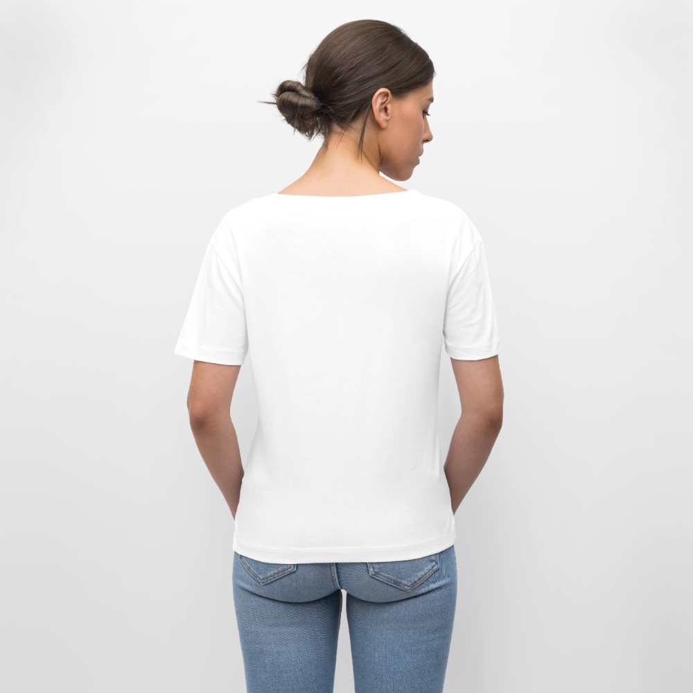 Frauen T-Shirt mit MONKEY IN LOVE PRINT - Weiß