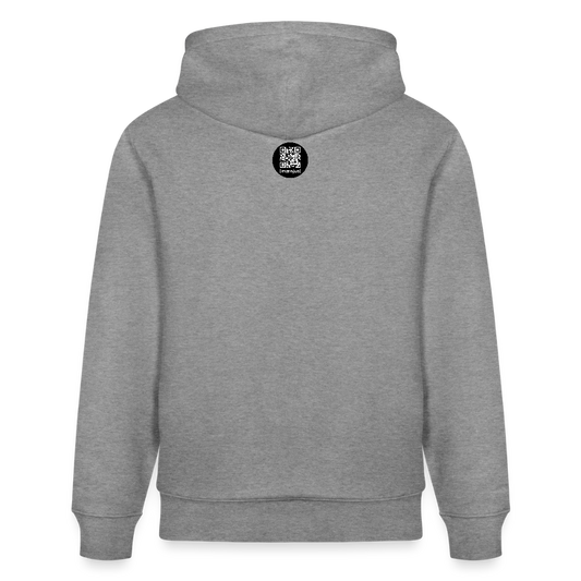 Unisex Bio-Hoodie mit QUOKKA SNOWCLUB PRINT - Hellgrau marmoriert