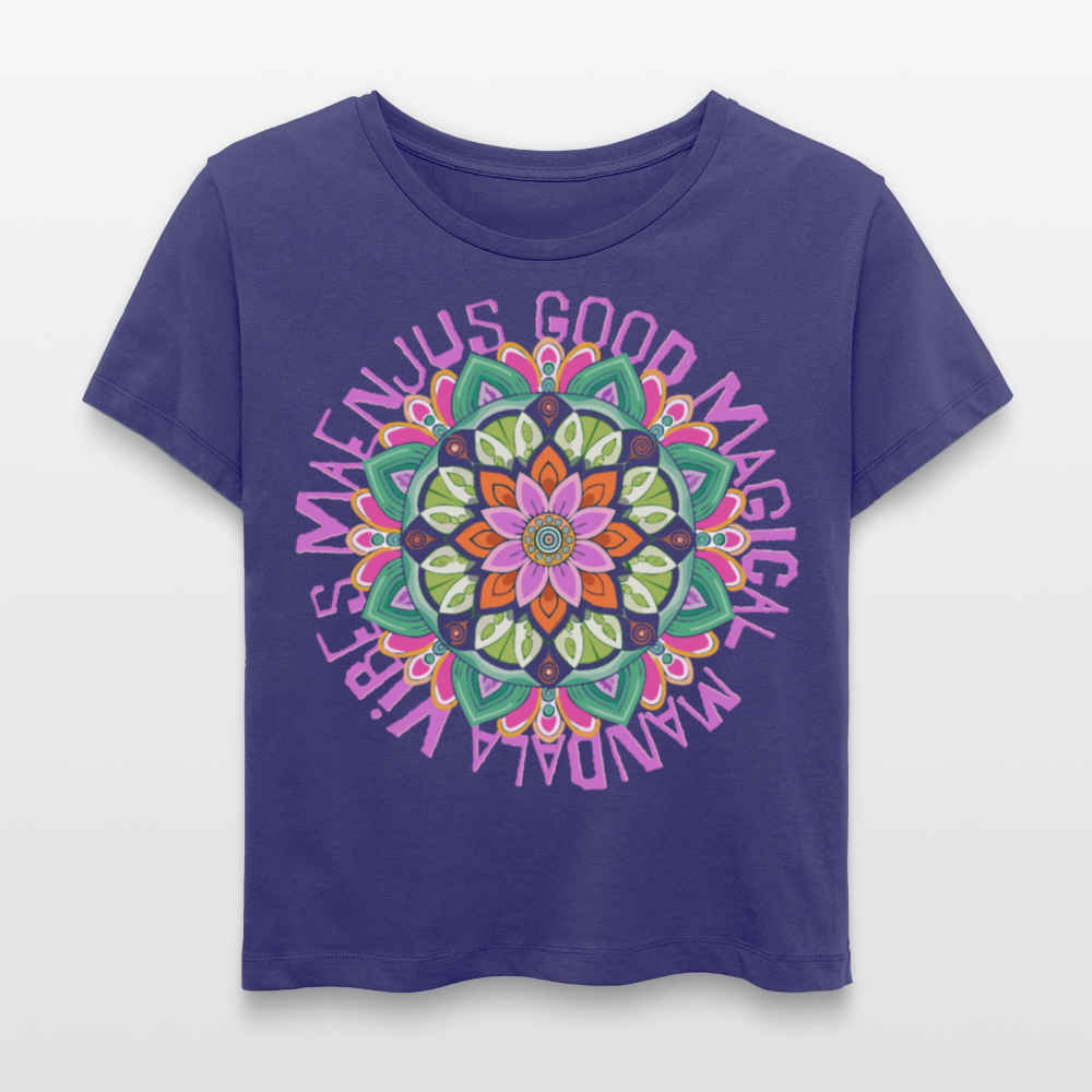 Rundhals Frauen Bio-T-Shirt mit Mandala Vibes PRINT - Dämmerung