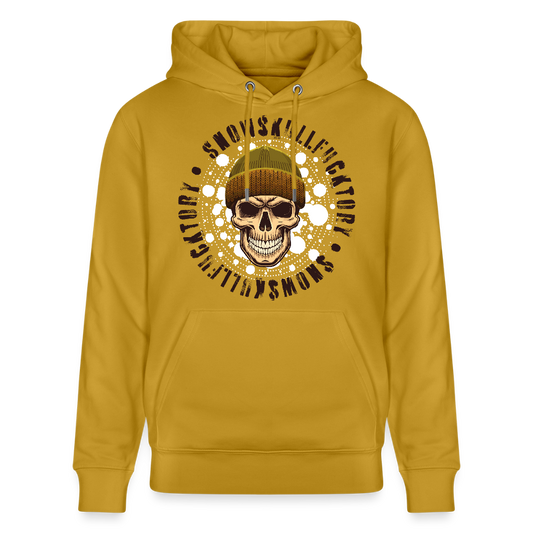 Unisex Hoodie mit SNOWSKULL PRINT - Ocker