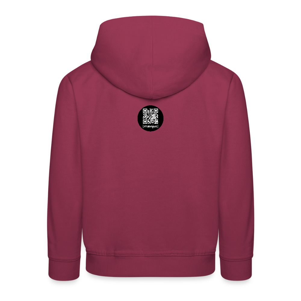 MNJS KIDS Premium Hoodie mit DEEP FOREST GREEN TIGERRABBIT PRINT - Bordeaux