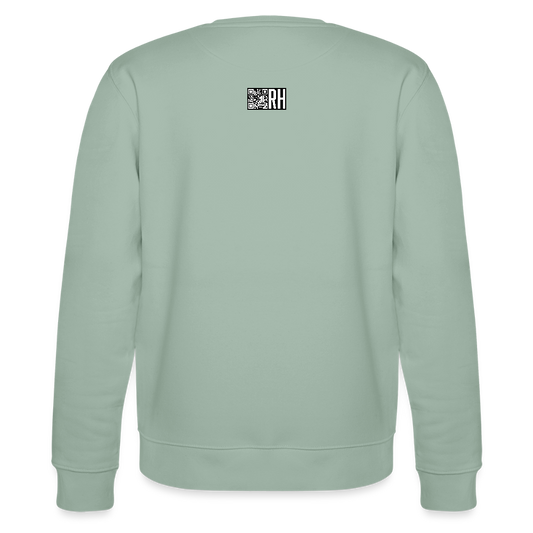 Unisex Bio-Sweatshirt mit STREET ART PRINT - Helles Graugrün