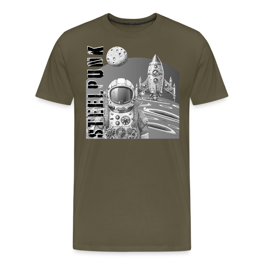 Männer Premium T-Shirt mit STEELPUNK PRINT - Khaki
